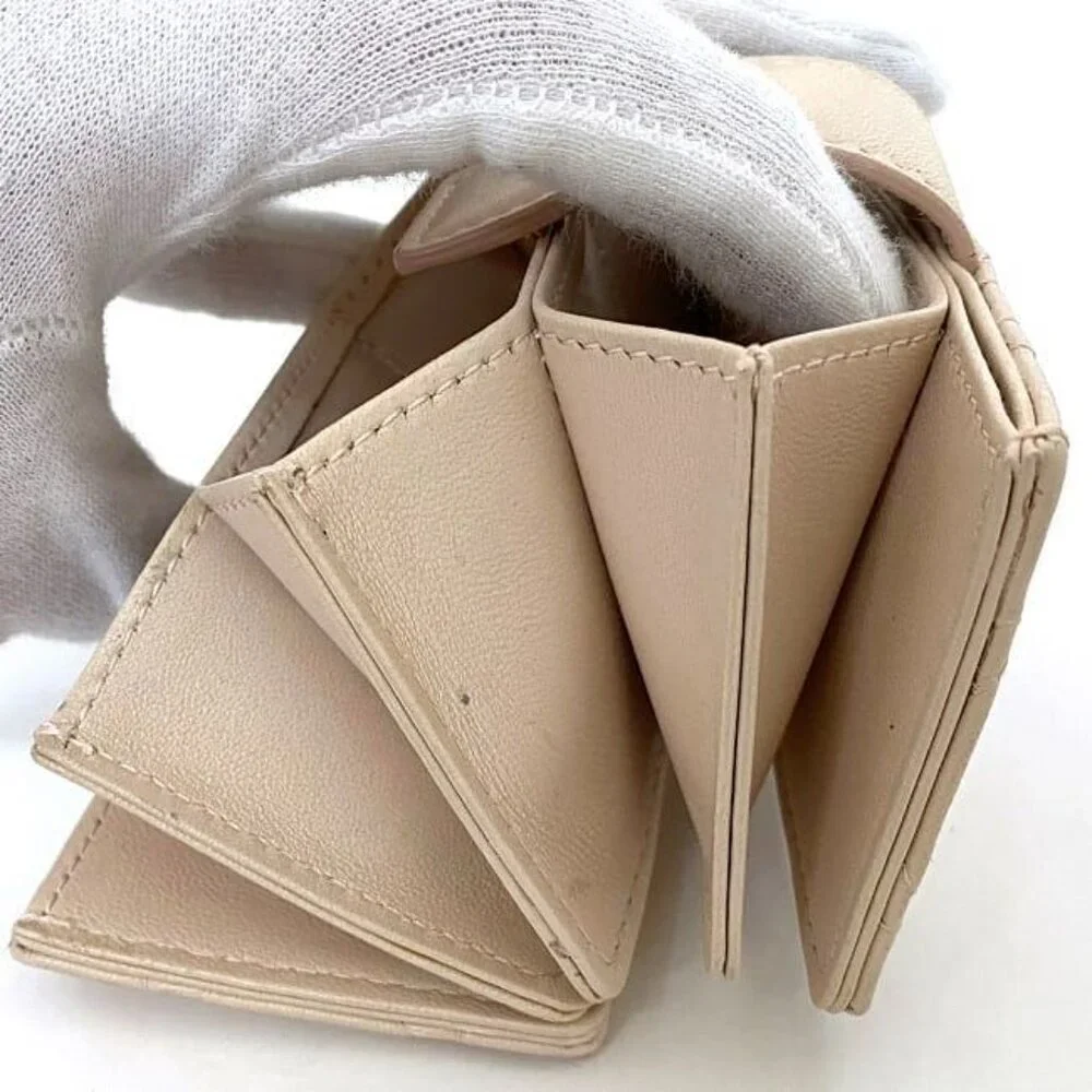 Christian Dior Card Case Beige Lady Dior Cannage